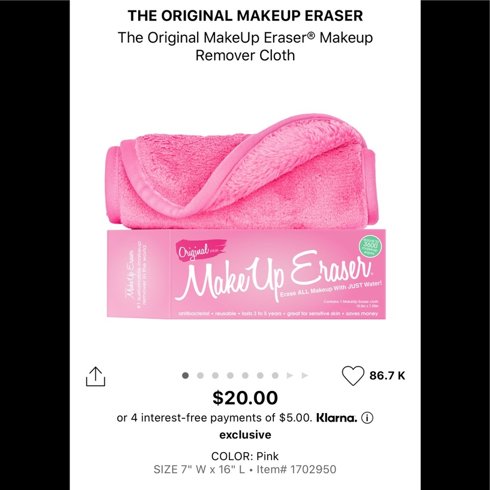 Make Up Eraser! NIB! Original color, pink!